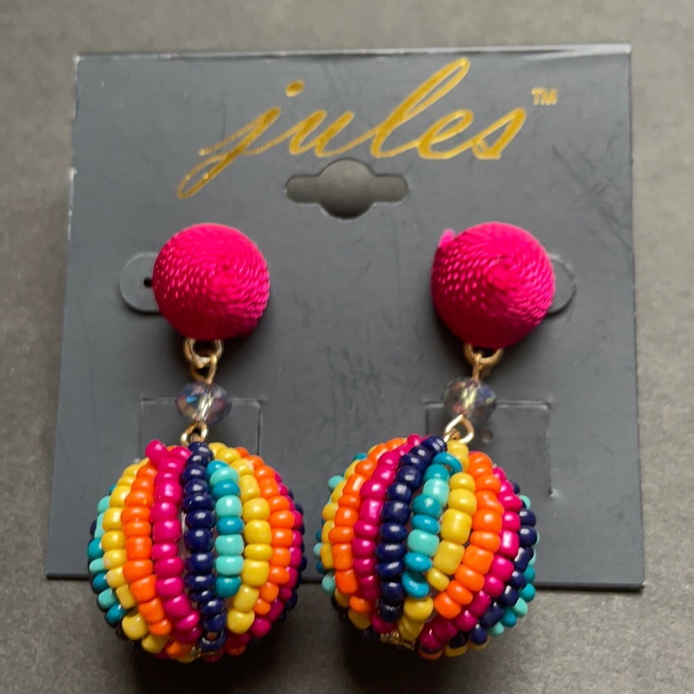 Jules Beaded Earrings multi colored